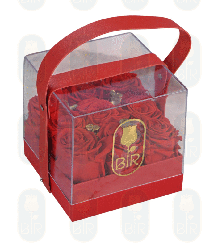 Purse Preserved Red Roses Box