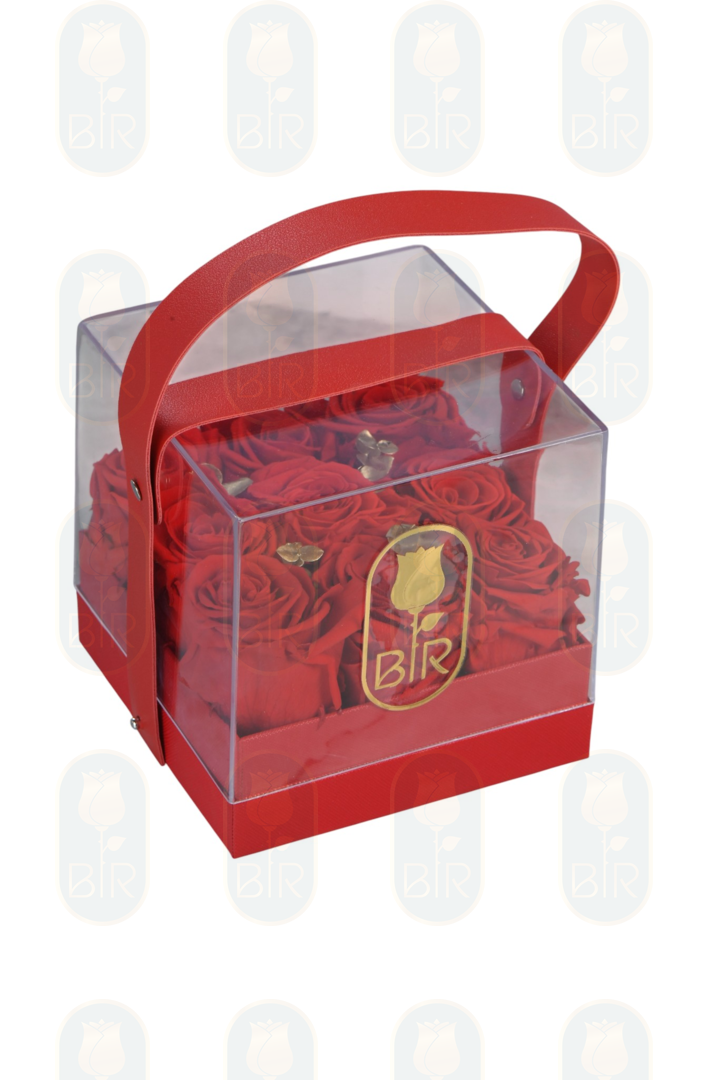 Purse Preserved Red Roses Box