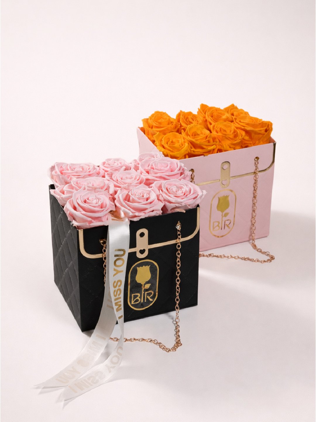 Purse Preserved Flower Box Bouquet