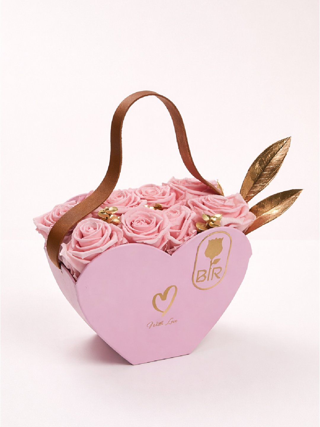 Heart-Shaped Preserved Rose Purse