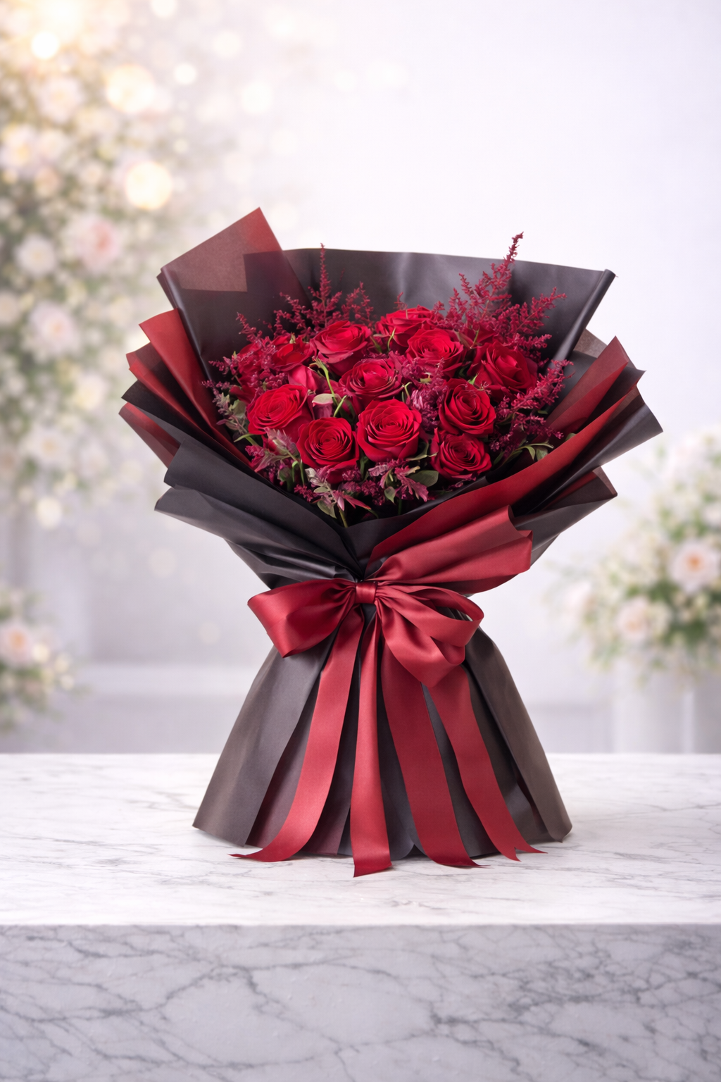 Classic Bridal Ivory Rose Dome